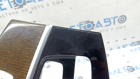 BMW X3 G01 18-21 black center console trim, dark oak Perlglanz Chrome insert, blistered paint, nicks, scratches