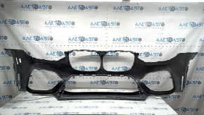 Bare front bumper BMW X3 G01 18-21 for parking sensors, without a camera, silver, broken, sand, broken fasteners