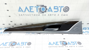 Door trim panel (card) for the rear right BMW X3 G01 18-21, wood grain, with backlight, with handle, scratches, broken fasteners, broken connector housing