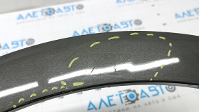 Rear left fender arch trim for Audi Q3 83A 19-25 graphite, broken fasteners