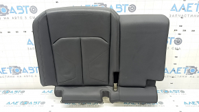 Left rear seat cushion for Audi Q3 83A 19-25, black leather with black stitching, scratches
