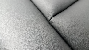 Left rear seat cushion for Audi Q3 83A 19-25, black leather with black stitching, scratches