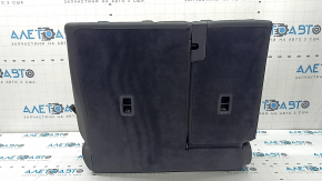 Rear seat backrest, 2nd row, left, Audi Q3 83A 19-25, with frame, black leather with black stitching, with armrest, with black seat belt, dent