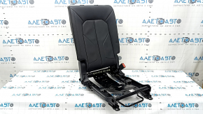 Backrest of the rear row of seats, 2nd row, right, Audi Q3 83A 19-25 with frame, black leather with black stitching, dent
