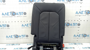 Backrest of the rear row of seats, 2nd row, right, Audi Q3 83A 19-25 with frame, black leather with black stitching, dent