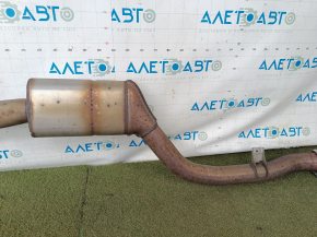 Exhaust pipe with barrel BMW X3 G01 18-21 2.0T with valve, dented, rusty