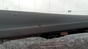 Front left door panel for Audi Q7 20-24, gray leather, gray leather insert, gray leather armrest, glossy black and dark wood trim, Bang & Olufsen, with handle, scratches, dry-cleanable, burn marks