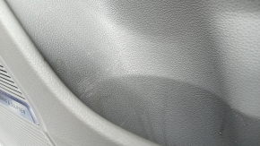 Front right door panel for Audi Q7 20-24, gray leather, gray leather insert, gray leather armrest, glossy black and dark wood trim, Bang & Olufsen, with handle, scratches, tears