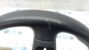 Bare steering wheel for Audi Q3 83A 19-25, black leather, no buttons, paddles or trim, scuffs, scratches