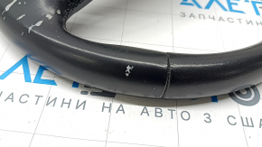 Bare steering wheel for Audi Q3 83A 19-25, black leather, no buttons, paddles or trim, scuffs, scratches
