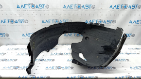 The front right fender liner of a 2021-23 Hyundai Elantra is torn, missing a fragment.