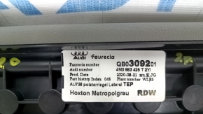 Isofix insert for the rear row of seats, 2nd row, left, Audi Q7 16-26, gray leather