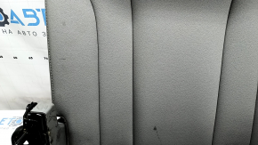 The back of the rear 3rd row of seats for the Audi Q7 20-24, gray leather, with headrests, latches and bracket, tears, scratches on the plastic, dry-cleanable