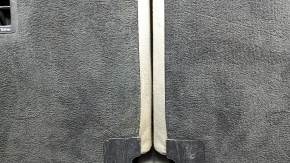 The back of the rear 3rd row of seats for the Audi Q7 20-24, gray leather, with headrests, latches and bracket, tears, scratches on the plastic, dry-cleanable