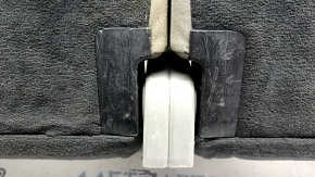 The back of the rear 3rd row of seats for the Audi Q7 20-24, gray leather, with headrests, latches and bracket, tears, scratches on the plastic, dry-cleanable