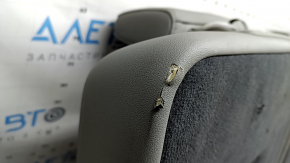 The back of the rear 3rd row of seats for the Audi Q7 20-24, gray leather, with headrests, latches and bracket, tears, scratches on the plastic, dry-cleanable