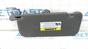 Right sun visor for Hyundai Elantra 21-26 without sunroof, dark gray, without hook