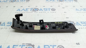 Left lower front panel trim for Audi Q7 20-26, gray-brown wood, with backlighting