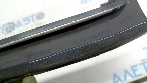 Left lower front panel trim for Audi Q7 20-26, gray-brown wood, with backlighting