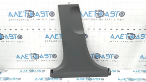 Lower left center pillar trim for Hyundai Elantra 21-23, dark gray, scratches
