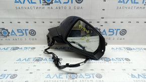Right side mirror assembly for Audi Q7 19-26, 15+1 pin, heated, auto-folding, turn signal, camera, BSM, blue, worn