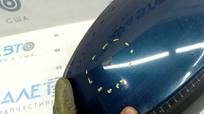 Right side mirror assembly for Audi Q7 19-26, 15+1 pin, heated, auto-folding, turn signal, camera, BSM, blue, worn