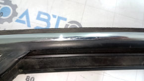 Upper front left door molding for Jeep Cherokee KL 14-22 chrome with glass seal, scratches, dents