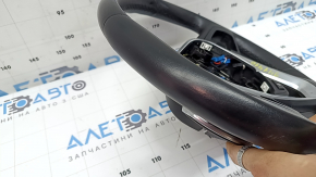 BMW X3 G01 18-24 leather steering wheel, black, heated, with overlay, with buttons and paddles, scratches, scuffs, tears