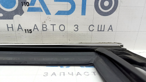 Rear right window seal for Audi Q7 16-26 with chrome molding, bent molding, glued on