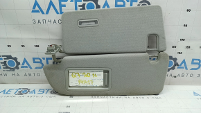 Left sun visor for Audi Q7 19-24, gray, without hook, dry-cleanable