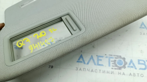 Left sun visor for Audi Q7 19-24, gray, without hook, dry-cleanable