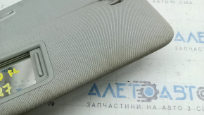 Left sun visor for Audi Q7 19-24, gray, without hook, dry-cleanable