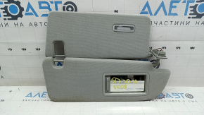 Right sun visor for Audi Q7 19-24, gray, without hook, dry-cleanable
