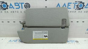 Right sun visor for Audi Q7 19-24, gray, without hook, dry-cleanable