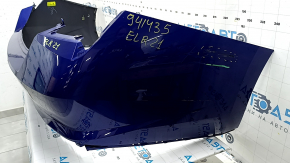 Rear bumper bare Hyundai Elantra 21-23 without parking sensors, blue, broken mount, scratches