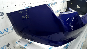 Rear bumper bare Hyundai Elantra 21-23 without parking sensors, blue, broken mount, scratches