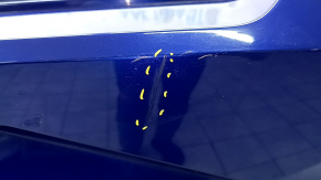 Rear bumper bare Hyundai Elantra 21-23 without parking sensors, blue, broken mount, scratches