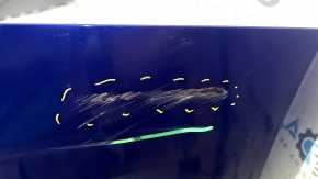Rear bumper bare Hyundai Elantra 21-23 without parking sensors, blue, broken mount, scratches