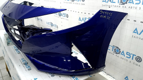 Front bare bumper for Hyundai Elantra 21-23, blue, broken, torn, broken fasteners, missing fragments