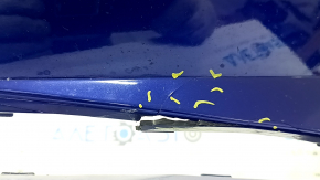 Front bare bumper for Hyundai Elantra 21-23, blue, broken, torn, broken fasteners, missing fragments