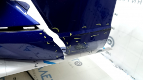 Front bare bumper for Hyundai Elantra 21-23, blue, broken, torn, broken fasteners, missing fragments