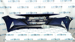 Front bare bumper for Hyundai Elantra 21-23, blue, broken, torn, broken fasteners, missing fragments