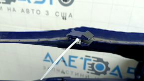 Front bare bumper for Hyundai Elantra 21-23, blue, broken, torn, broken fasteners, missing fragments