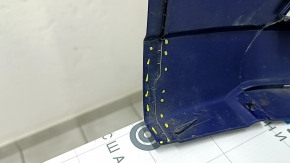 Front bare bumper for Hyundai Elantra 21-23, blue, broken, torn, broken fasteners, missing fragments