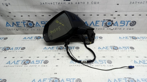 Left side mirror assembly for Audi Q7 19-26, 15+1 pin, heated, auto-folding, turn signal, camera, BSM, blue