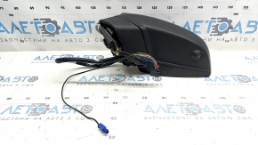 Left side mirror assembly for Audi Q7 19-26, 15+1 pin, heated, auto-folding, turn signal, camera, BSM, blue