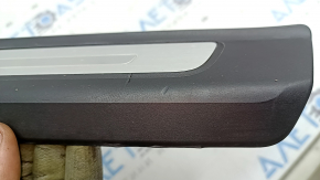 Rear left outer door sill plate for Audi Q7 16-26, black with chrome, backlit, scratches