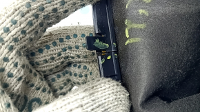 Hyundai Elantra 21-23 automatic transmission knob, dark gray rubber with black leather cover, broken mount, crack in the frame