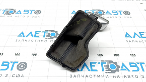 Hyundai Elantra 21-23 automatic transmission knob, dark gray rubber with black leather cover, broken mount, crack in the frame