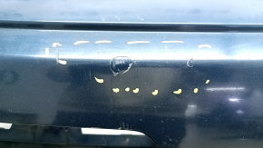 The rear bumper, bare upper part, Audi Q7 16-26, blue, cracked, scratches, cracked mount